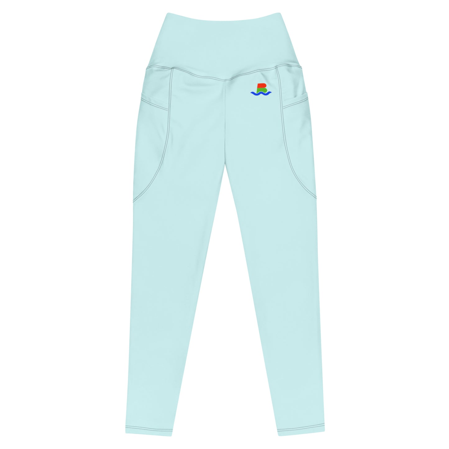 BW Leggings with Pockets - Cyan
